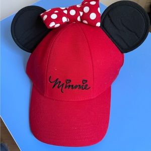 Disney Minnie Mouse Red and Black Cap